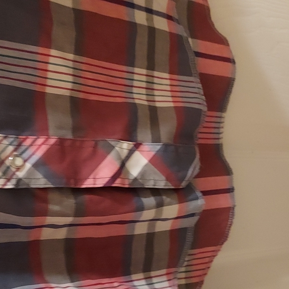 Wrangler Plaid Shirt with Pearl Snaps,Size 16 neck x 35 incheslong sleeves multi - Picture 6 of 9